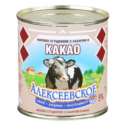 Молоко Алексеевское сгущенное 5% с сахаром и какао 380 г в Лукойл