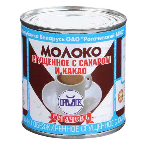 Молоко Рогачев сгущенное с сахаром и какао 380 г в Лукойл