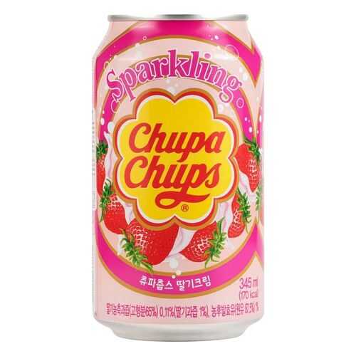 Напиток безалкогольный сильногазированный Chupa Chups клубника жестяная банка 0.345 л в Лукойл