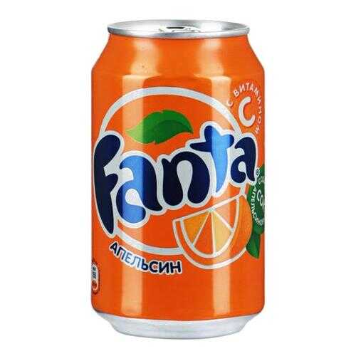 Напиток Fanta апельсин сильногазированный жестяная банка 0.33 л в Лукойл