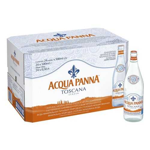 Минеральная вода Acqua Panna негазированная стекло 24 шт по 0.5 л в Лукойл